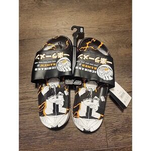 Naruto Men's Sz 8 Ichiraku Ramen Sport Slide Sandals w/ Graphics NWT!